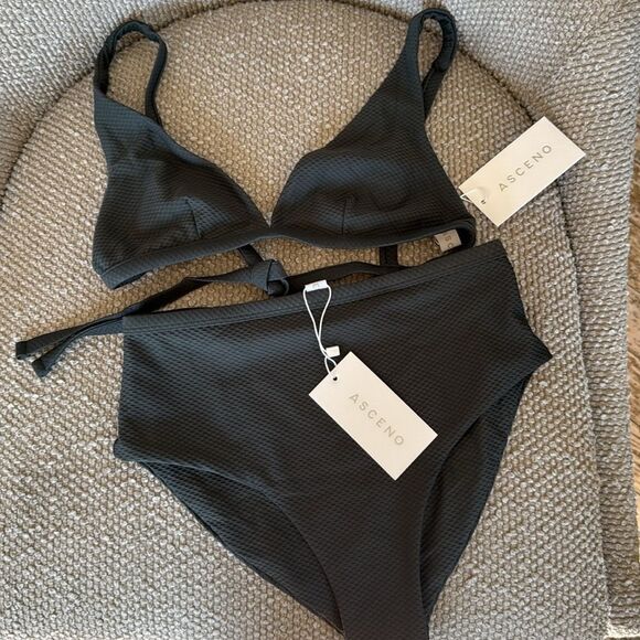 NWT Asceno Deia Set High Waisted Bikini and Bikini Top Small - Picture 6 of 9